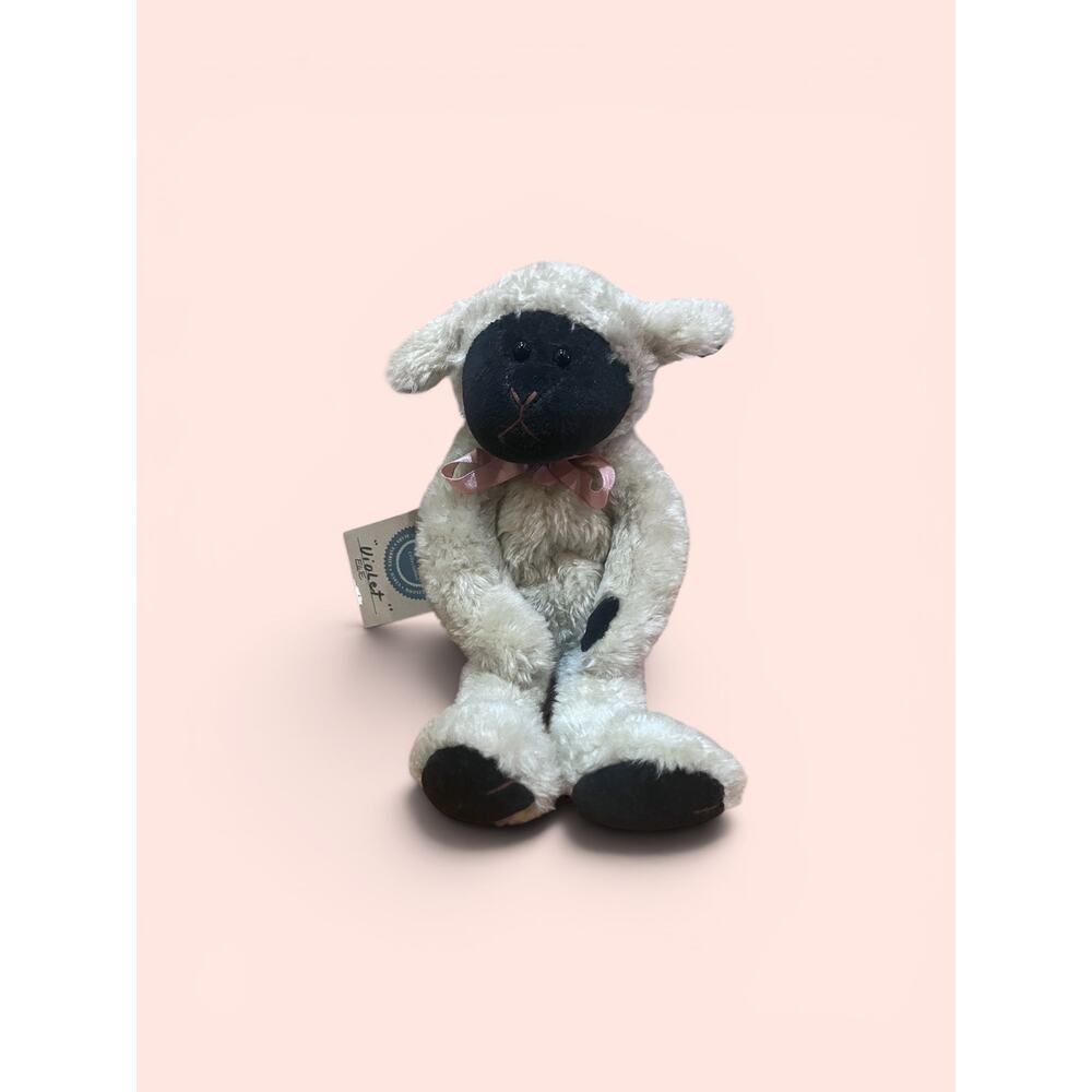 Boyd's Bears Violet Lamb Plush | Vintage with Original Tag Pink Ribbon